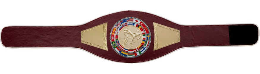 KICKBOXING CHAMPIONSHIP BELT-PROFLAG2/FLAG/G/KBOG - VARIETY OF LEATHER COLOURS AVAILABLE KICKBOXING CHAMPIONSHIP BELT-PROFLAG2/FLAG/G/KBOG - VARIETY OF LEATHER COLOURS AVAILABLE
